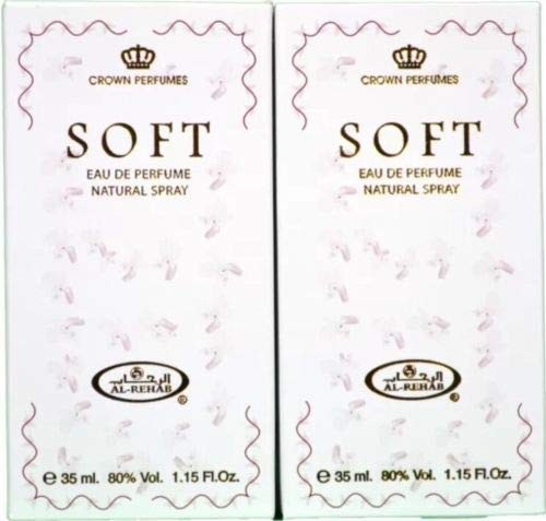 SOFT BY AL REHAB 35ML VERY POPULAR PERFUME SPRAY- PACK OF TWO VALUE PACK