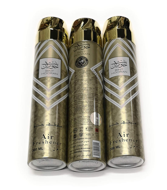 Ard al zafaran Pack of 3 BINT HOORAN300 ml aerosol air freshener